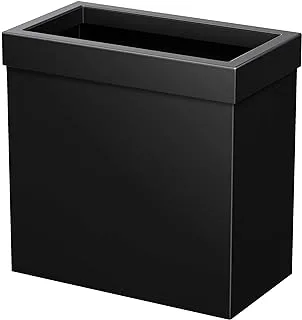 Gatco 1918 Modern Waste Basket Bathroom, Kitchen, Office Trash Bin, Matte Black