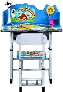 Karnak Kids Study Table & Chair, Baby Study Chair & Desk for Home, School, Classroom (Random Print) KST11