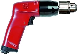 Chicago Pneumatic CP1117P26 - مثقاب هوائي، مثقاب يدوي، أدوات كهربائية وتحسين المنزل، 3/8 بوصة (10 ملم)، ظرف بمفتاح، مقبض مسدس، 1.01 حصان / 750 واط، عزم دوران المماطلة 4.6 قدم رطل / 6.3 نيوتن متر - 2600 دورة في الدقيقة