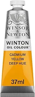 Winsor & Newton Winton Oil Colour Cadmium Yellow Deep Hue 37ml tube with even consistency, non-fading, high coverage, rich in colour pigments