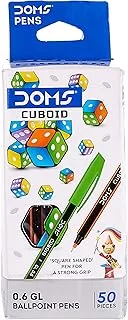 DOMS Cuboid Ball Pens Box 50-Pieces