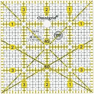 Omnigrid 4-Inch Square, Clear Sewing Quilting Rulers, 4