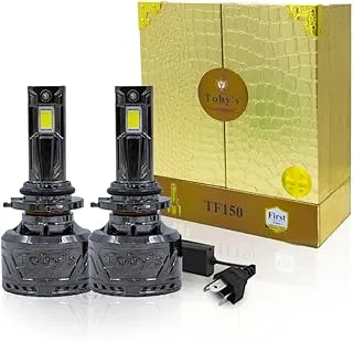 Tobys TF150 2 Pieces 300W Original Tested LED Headlight Bulb Assembly 30000 Lumens 150W/Piece Xtreme Bright With Color Temperature 6500K (H4)