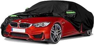 غطاء سيارة مقاوم للماء متوافق مع BMW 4 Series M4 428i 430i 435i 440i 2014-2023، 210T 6 طبقات أغطية سيارات لجميع الأحوال الجوية مع باب بسحاب للحماية من الغبار والثلج والمطر