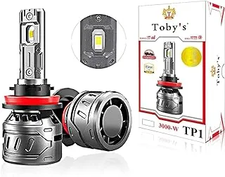 Toby's 2 Pieces 880 Car LED Headlight Bulbs Original 60W Power 6000 Lumens With Color Temperature 6500K