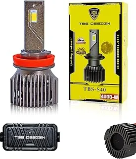 TBS DESIGN S40 9006 LED Headlight Bulbs 6500K Super Bright LED Bulb High Low Beam Halogen Replacement LED Headlights Conversion Kit, 2 Pack