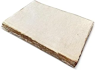 Handmade Antique Deckle Edge Blank Paper - A4 Size Package of 50 - Watercolor Mixed Media Loose Leaf Paper for Writers, Invitations, Crafts - Thick 130 GSM Recycled Paper - 8.25 x 11.7