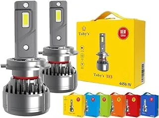 Toby's TF3 H16 LED Headlight Bulbs, Color Temperature 6500K Lumes 9000LM Diamond White Headlamp Conversion Kit, Plug and Play, IP65 Waterproof, 2 Pack