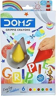 DOMS Grippie Crayons 6 Shades Colours