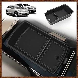 Muslogy for 2023 VW ID.4 ID6 Storage Box Organizer Center Console Tray Interior Accessories Compatible with Volkswagen ID 4 ID4 ID.6 2023(2023+ Center Console Tray)