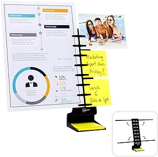 Note Tower Desktop Pro Doent Holder - 2 Page Paper Holder, Easy Loading for Fast Typing, Displays Papers & Photos, Organizes Sticky Notes, Includes 50 Sheets 3