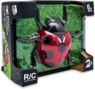 Fitto Remote Control Wall Climbing Lady Bug Toy - Life Like with Movement, Sound and Light, Red