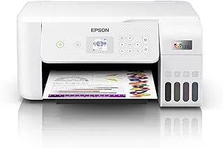 طابعة EPSON EcoTank L3266 Home خزان الحبر مقاس A4، ملونة، طابعة 3 في 1 مع اتصال WiFi وتطبيق SmartPanel