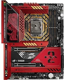 ASUS ROG Maximus Z790 Hero EVA-02 Edition LGA 1700 ATX Motherboard, Intel Z790 Chipset, 4x DDR5 DIMM Slot, 192GB Max Memory, 5x M.2 Slots, 6x SATA Ports, Wi-Fi 6E / BT5.3 - Red