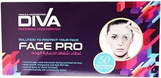 Diva Disposable Face Protector, Solution To Protect Your Face, Dermatologically & Cosmetically Tested, Perfect For Salon & Home Use, 50pc