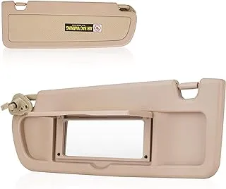 PetMigo Left Driver Side Sun Visor for Toyota Honda Civic 2006 2007 2008 2009 2010 2011 EX LX Sedan SI Coupe, Replace 83280-SNA-A01ZA Beige, Without Light