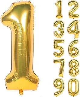 Goldedge Number 1, 32 Inch Number Balloons Foil Gold - Glamorous Party Decorations for Birthdays, Anniversaries, and Special Events