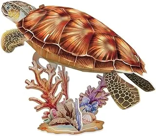 Cubic Fun National Geographic 3D Puzzle Sea Turtle 31 Pieces - Wild And Endangered Animals, For 8 Years+