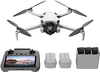 DJI Mini 4 Pro Fly More Combo (DJI RC 2), Folding Mini-Drone 4K HDR Camera, Under 0.549 lbs/249 g, 34-Min Flight Time, 2 Extra Batteries, MOIAT Certified - UAE Version