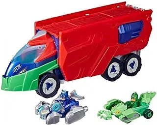 Pj Masks Pj Launching Seeker Preschool Toy, Transforming Vehicle Playset With 2 Cars, 2 Action Figures, And More, For Kids Ages 3 And Up