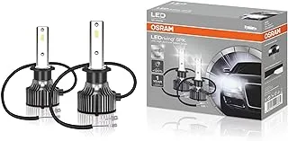 OSRAM LEDriving SPK، ≜ H1، مصابيح LED عالية / منخفضة الشعاع للطرق الوعرة، سطوع أكثر بنسبة 120٪، 6000K، 64155DWSPK، صندوق قابل للطي (مصباحان)، أبيض