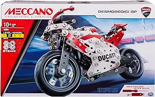 MECCANO – Ducati Desmosedici GP S.T.E.A.M Building Kit with Coil-Spring Suspension, for Ages 10 and Up, Multicolor