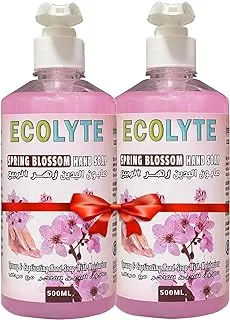 Ecolyte+ Skincare Handwash Liquid Soap for Effective Germ Protection & Personal Hygiene, Protects Against 100 Illness Causing Germs, (Spring Blossom, Pack of 2)