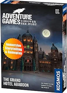 Thames & Kosmos - Adventure Game - The Grand Hotel Abaddon - Cooperative Replayable Card Game - 1-4 Players - Fun for Adults & Kids, Ages 12+ - 695134