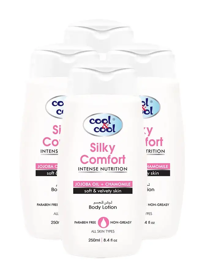 cool & cool Silky Comfort Body Lotion, 250ml x 4