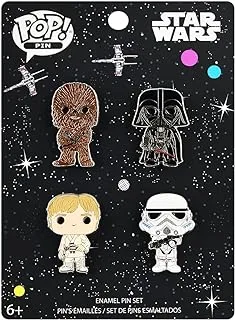 Loungefly Pack Pin Set: Star Wars - Assortment - Luke Chewy Darth Storm Trpr - Star Wars Enamel Pins - Cute Collectable Novelty Brooch - for Backpacks and Bags - Gift Idea - Official Merchandise