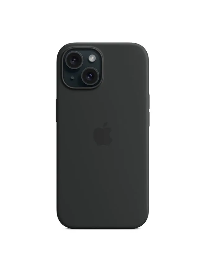 Apple iPhone 15 Silicone Case with MagSafe - Black