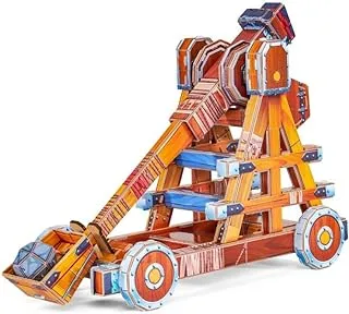 Cubic Fun National Geographic 3D Puzzle Catapult 84 Pieces - Explore Basic Principles of Energy And Long-Distance Trajectories, For 8 Years +