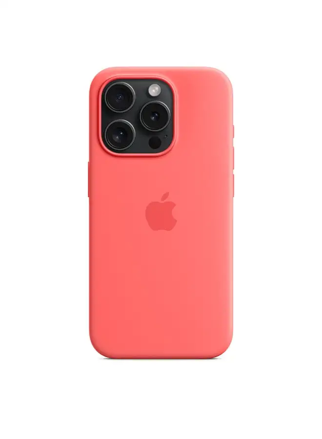 Apple iPhone 15 Pro Silicone Case with MagSafe - Guava