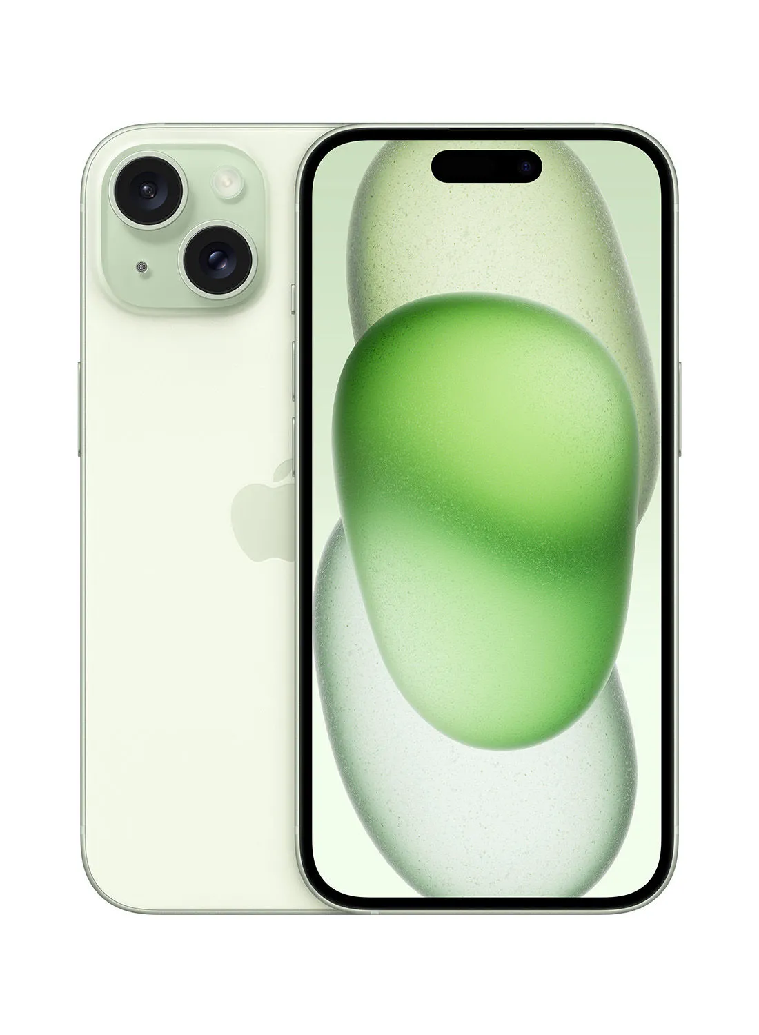 هاتف أبل آيفون 15 بسعة 128 جيجابايت باللون الأخضر، يدعم تقنية 5G مع تطبيق فيس تايم - الإصدار العالمي