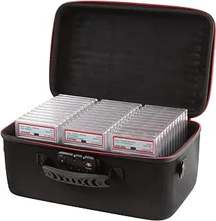 Card Titan Pro Graded Card Storage Box - Great CSG & PSA Graded Card Case with Zipper Lock - 36 Slot Trading Card Storage Box Fits 36 PSA or CSG Graded Slabs and Graded Cards