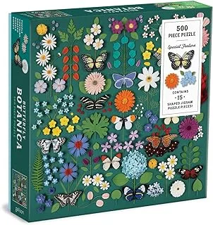 Butterfly Botanica 500 Piece Puzzle with Shaped Pieces