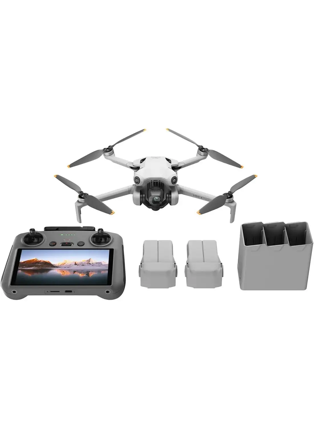 dji Mini 4 Pro Fly More Combo Plus (RC 2), Folding Mini-Drone 4K HDR Camera, 2 Extra Intelligent Batteries Plus For 45-Min Flight Time, MOIAT Certified - UAE Version