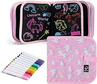 Mumoo Bear Erasable Drawing Books for Kids 2 to 8 Year Old,Toddler Plane Activities,Unicorn Toys for Girls,Doodle Pads Children Preschool Educational Toys,Xmas Birthday Gifts for Boys Girls Age 3+