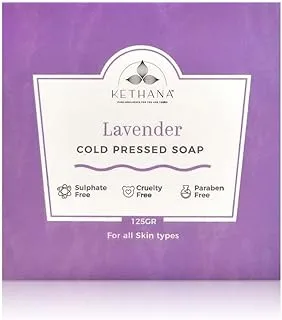 Kethana Lavender Soothing cleansing bar |cold pressed soap| sulphate and paraben free| Toxin Free| |Purifying| Net weight 125 gms