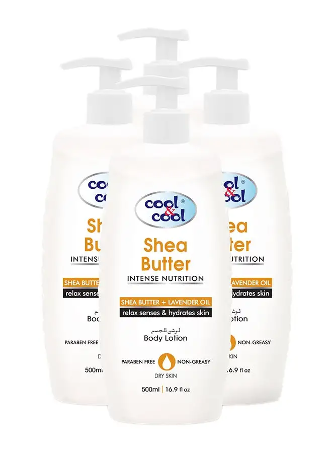 cool & cool Shea Butter Body Lotion, 500ml x 4