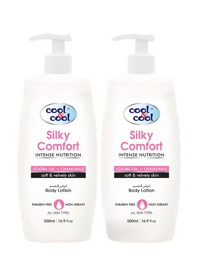 cool & cool Silky Comfort Body Lotion, 500ml x 2