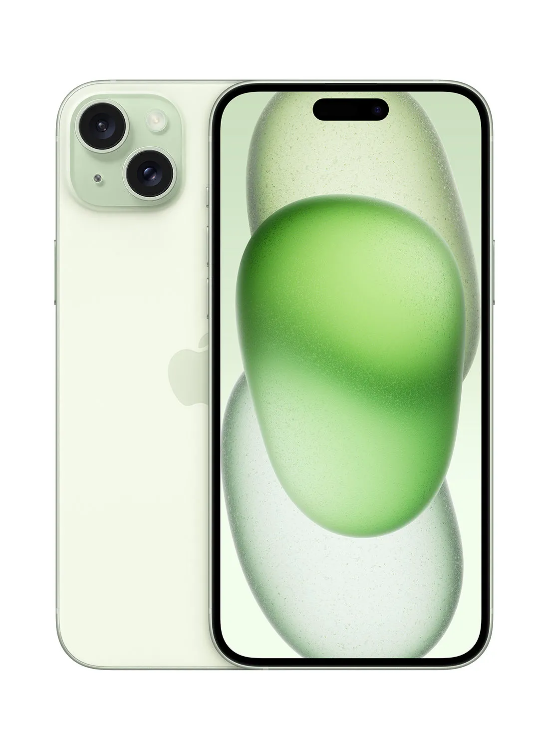 هاتف أبل آيفون 15 بلس بسعة 128 جيجابايت باللون الأخضر، يدعم تقنية 5G مع تطبيق فيس تايم - إصدار عالمي