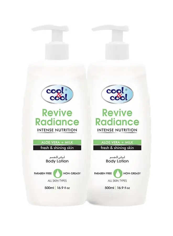 cool & cool Revive Radiance Body Lotion, 500ml x 2