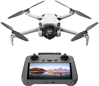 كاميرا فيديو DJI Mini 4 Pro (DJI RC 2)، كاميرا فيديو صغيرة بدون طيار 4K HDR قابلة للطي، أقل من 0.549 رطل/249 جم، وقت طيران 34 دقيقة، مسافة نقل 20 كم، معتمدة من MOIAT - إصدار الإمارات العربية المتحدة