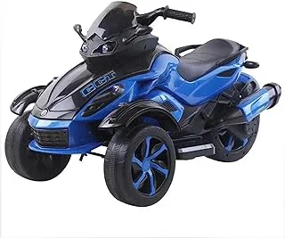 Dorsa 12V Battery Operated CCT Three Wheel Quad Bike Ride on for Kids, Ride on Kids Quad Bike with Music, Sound & Light| Electric Kids Ride on to Drive for 2 to 6 Years Boy Girl (Blue)