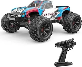 MJX – Brushless RC Hobby GradeTruck | High Speed, 2.4Ghz Remote Control | 1:16 Scale Radio Controlled Off-roader Electronic Monster R/C Truck | RTR, All Terrain - Blue