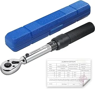 UYECOVE 1/4-Inch Drive Click Torque Wrench, Dual-Direction Click Professional Torque Wrench 10-50IN.LB/1.1-5.7Nm, Dual Range Scales Graduated in FT.LB and N.M