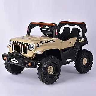 Dorsa 12V Battery Operated Rubicon Style Jeep Ride on Sports for Kids, Ride on Kids Jeep with Music, Sound & Light| Electric Kids Ride on to Drive for 2 to 6 Years Boy Girl (Yellow)