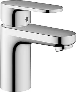 hansgrohe Vernis Blend - bathroom tap with pop-up waste set, bathroom sink tap with spout height 70 mm, basin mixer tap water-saving (EcoSmart), chrome