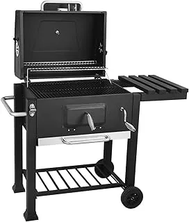 COOLBABY Trolley Charcoal Barbecue Grill A picnic BBQ Outdoor Patio Garden with Side Trays and Storage Shelf Barbecue pits